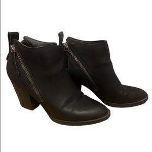 DV by Dolce Vita Heeled Zipper Booties Black